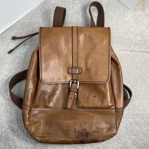 Fossil Vintage Drawstring Backpack Leather Brown‎ Women’s main image 4